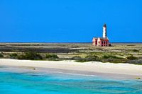 Zicht op de vuurtoren van klein Curacao