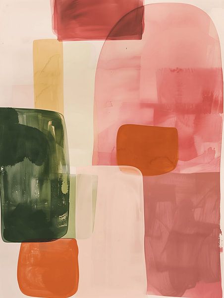 Abstraktes Rosa und Grün von Gypsy Galleria