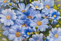 Blumen in Blau