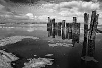 Reflection in the sea at Bergen aan Zee