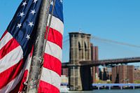 Drapeau USA & Brooklyn Bridge