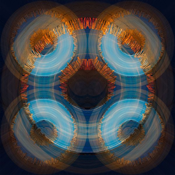 Cercles bleus avec détails orange par Peter Schütte