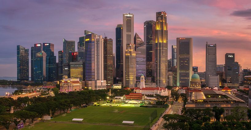 Singapore Skyline by Photo Wall Decoration