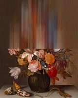 Blumenstillleben, Original (1625) von Balthasar van der Ast