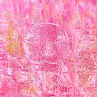 Art abstrait de la barbe à papa rose