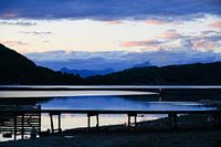 Wasser bei Sonnenuntergang