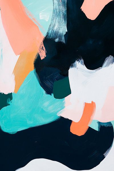 Peinture abstraite aux couleurs douces par Poster Art Shop