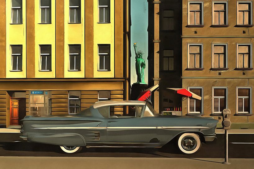 Retro  – Klassisch Chevrolet Impala in New York von Jan Keteleer