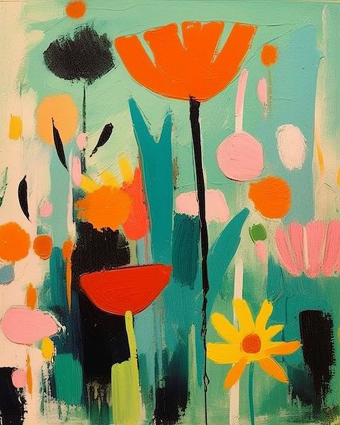 Fleurs colorées &quot;Flower power&quot; (puissance des fleurs) par Studio Allee