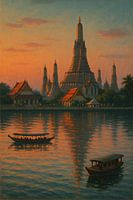 Bangkok Twilight on the Chao Phraya River