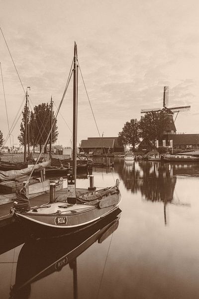Moulin dans le port de Harderwijk par Dennis Mulder