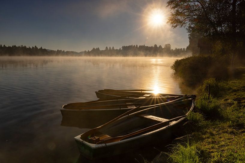 Sunrise at Bad Bayersoier Lake by Andreas Müller