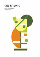 gin et tonic abstrait minimaliste