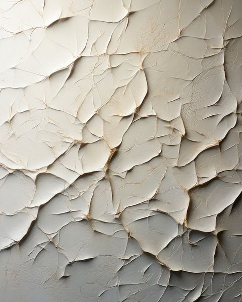 Abstrakte Wabi-Sabi-Struktur in Weiß von Studio Allee