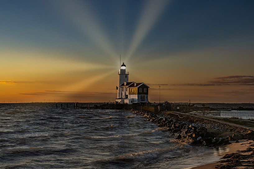 The Lighthouse of Marken, the Horse. by Gert Hilbink