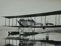 Historical photography Gotha biplane plane navy