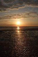 Zonsondergang aan het strand