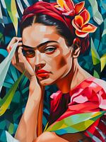 Frida dans le style de Tamara de Lempicka