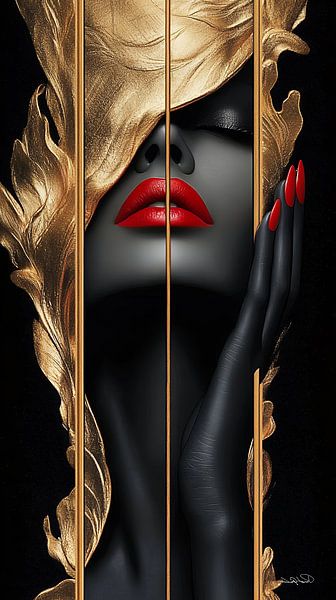 or - noir - rouge par Gelissen Artworks