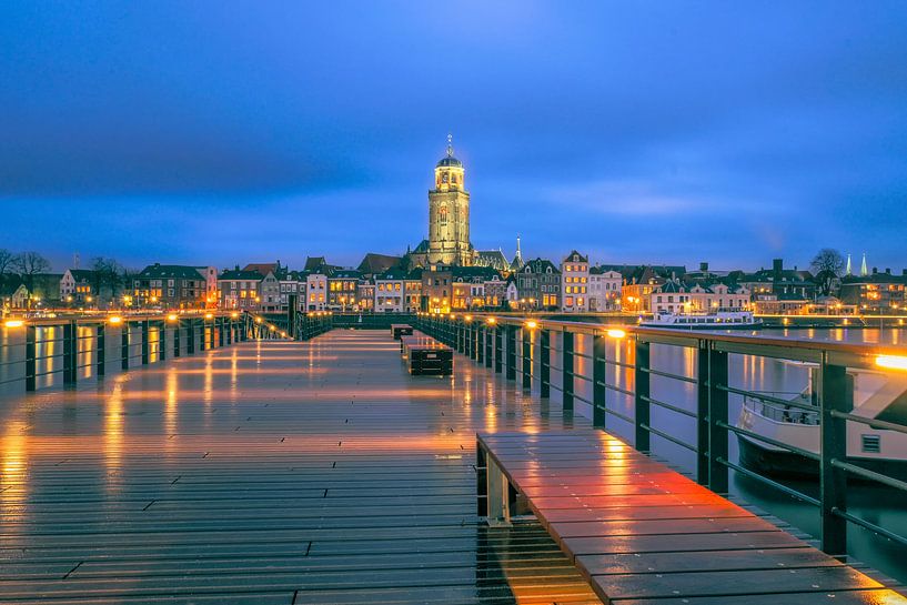  Deventer Skyline Lebuinus kerk avond fotografie by Han Kedde