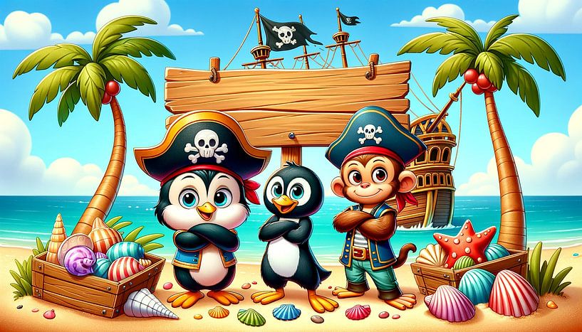 Tierische Piratenabenteuer auf der Schatzinsel von artefacti