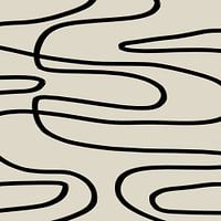 Œuvre d'art moderne de lignes noires