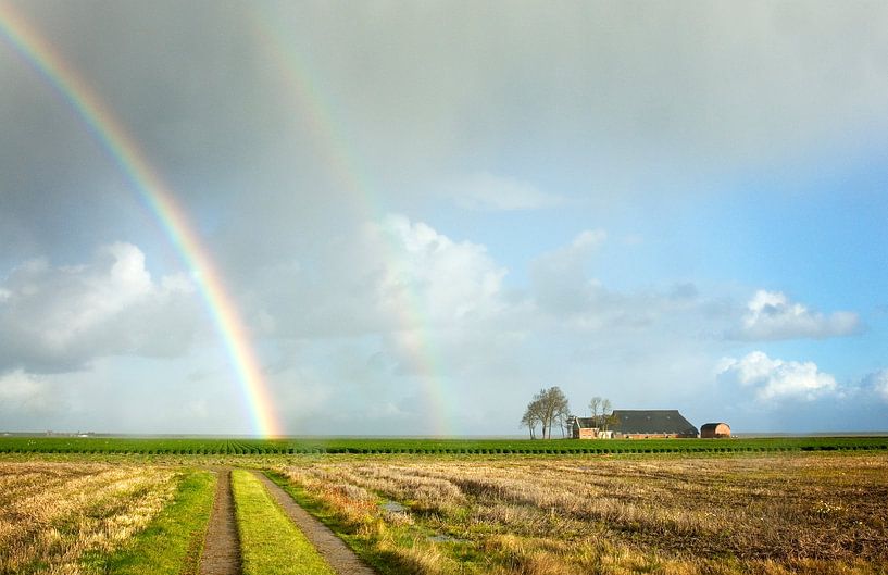 Double arc-en-ciel dans le Polder Nord par Bo Scheeringa Photography
