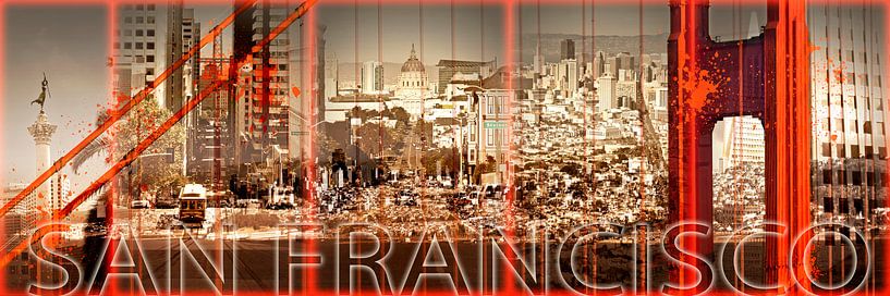 Golden Gate Bridge &amp; San Francisco Collage by Melanie Viola