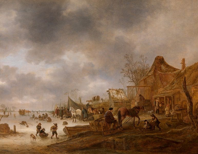 Isaac van Ostade, Winter landscape, 1645 by Atelier Liesjes