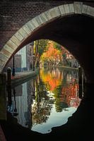 Vollersbrug über die Oudegracht in Utrecht im Herbst