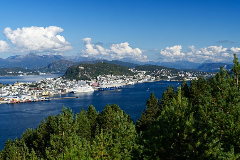 Port d'Alesund depuis le mont Sukkertoppen par Anja B. Schäfer