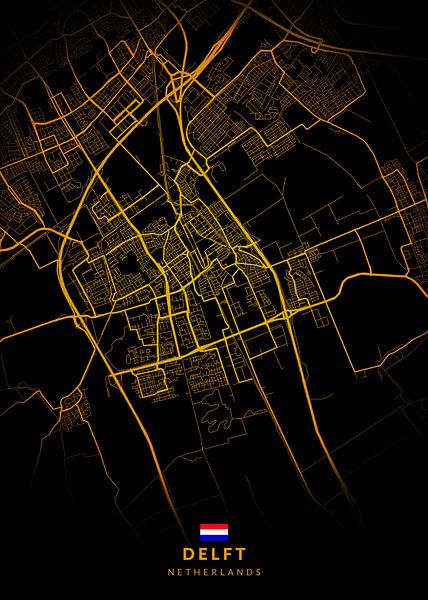 Plan de la ville de Delft par Kenda Maruyama