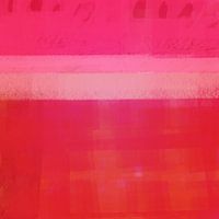 Modernes Abstraktes in rosa und orangefarbenem Farbverlauf. Rothko inspiriert