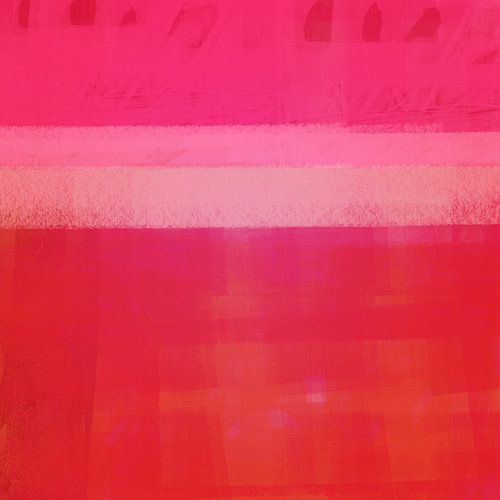 Modernes Abstraktes in rosa und orangefarbenem Farbverlauf. Rothko inspiriert von Dina Dankers