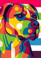 Pitbull Terrier in Pop Art Style