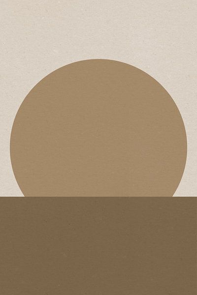Japandi in earthy tints. Abstract minimalist Zen art X by Dina Dankers