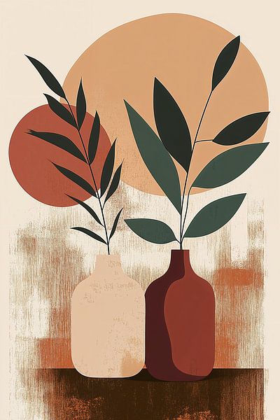 Geometric Still Life in Terracotta no.4 by Studio BB