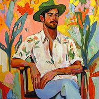 Buntes botanisches Porträt