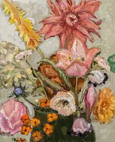 Feldblumenstrauß mit Tulpen