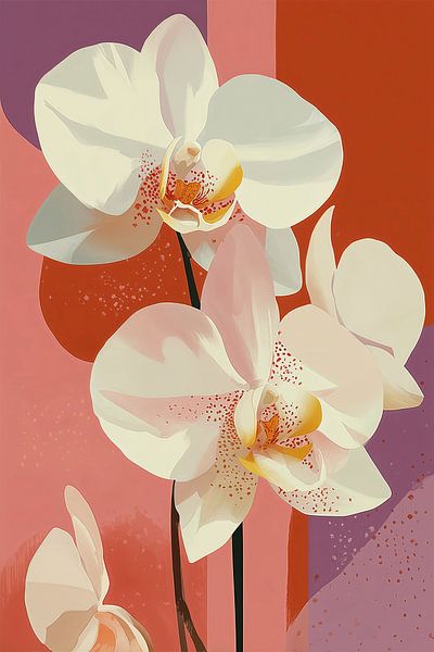 Orchidee in Abstract no.5 van Studio BB