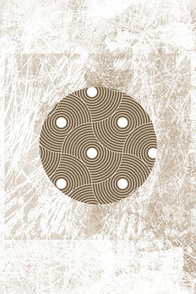 Ikigai. Art zen abstrait et minimaliste. Style japonais. Teintes de terre IV par Dina Dankers