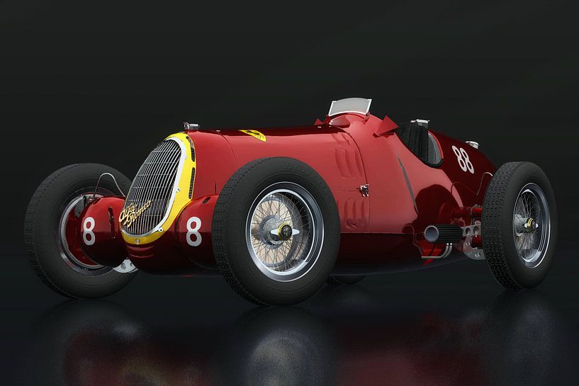 Alfa Romeo 8c  vue trois quarts par Jan Keteleer