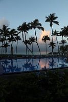 Pool auf Guadeloupe bei Sonnenaufgang