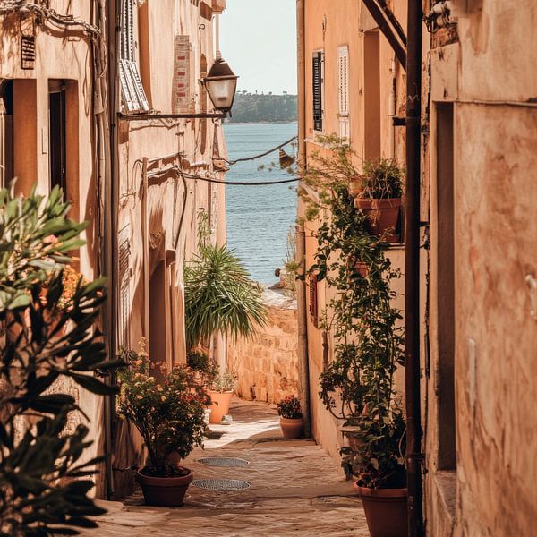 Ruelle de la côte par Poster Art Shop