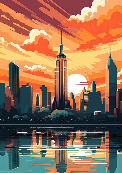 New York Art Deco Poster von Niklas Maximilian