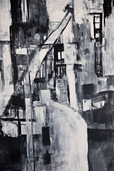 Paysage urbain en noir et blanc par Poster Art Shop