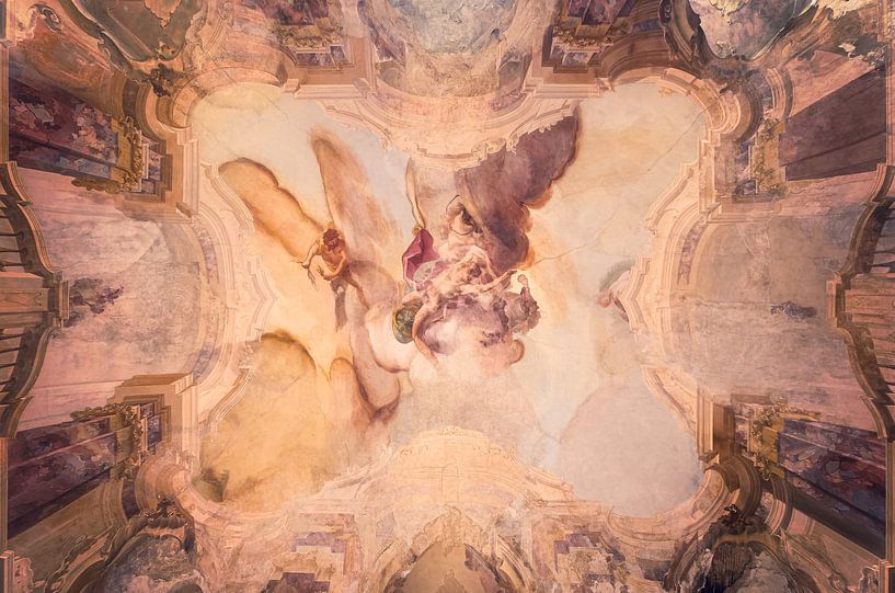 Painting on Ceiling. by Roman Robroek - Photos of Abandoned Buildings