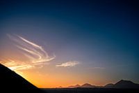 Floating Clouds above the Glowing Light