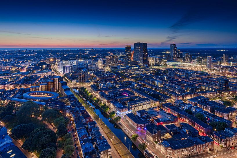 skyline of The Hague shortly after sunset by gaps photography