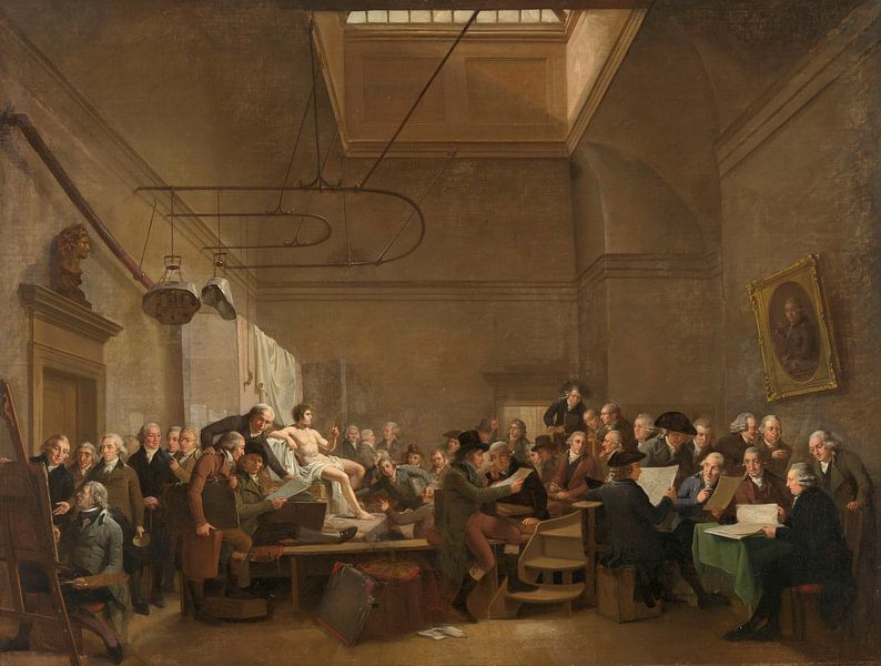 Le salon de la Felix Meritis Society, Adriaan de Lelie, 1801 par Marieke de Koning